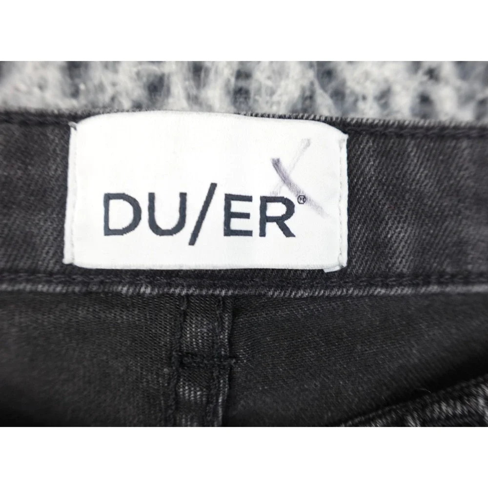 DU/ER Performance Denim Jeans Womens 27x28 Black Good Slim Straight‎ WFLR2616
